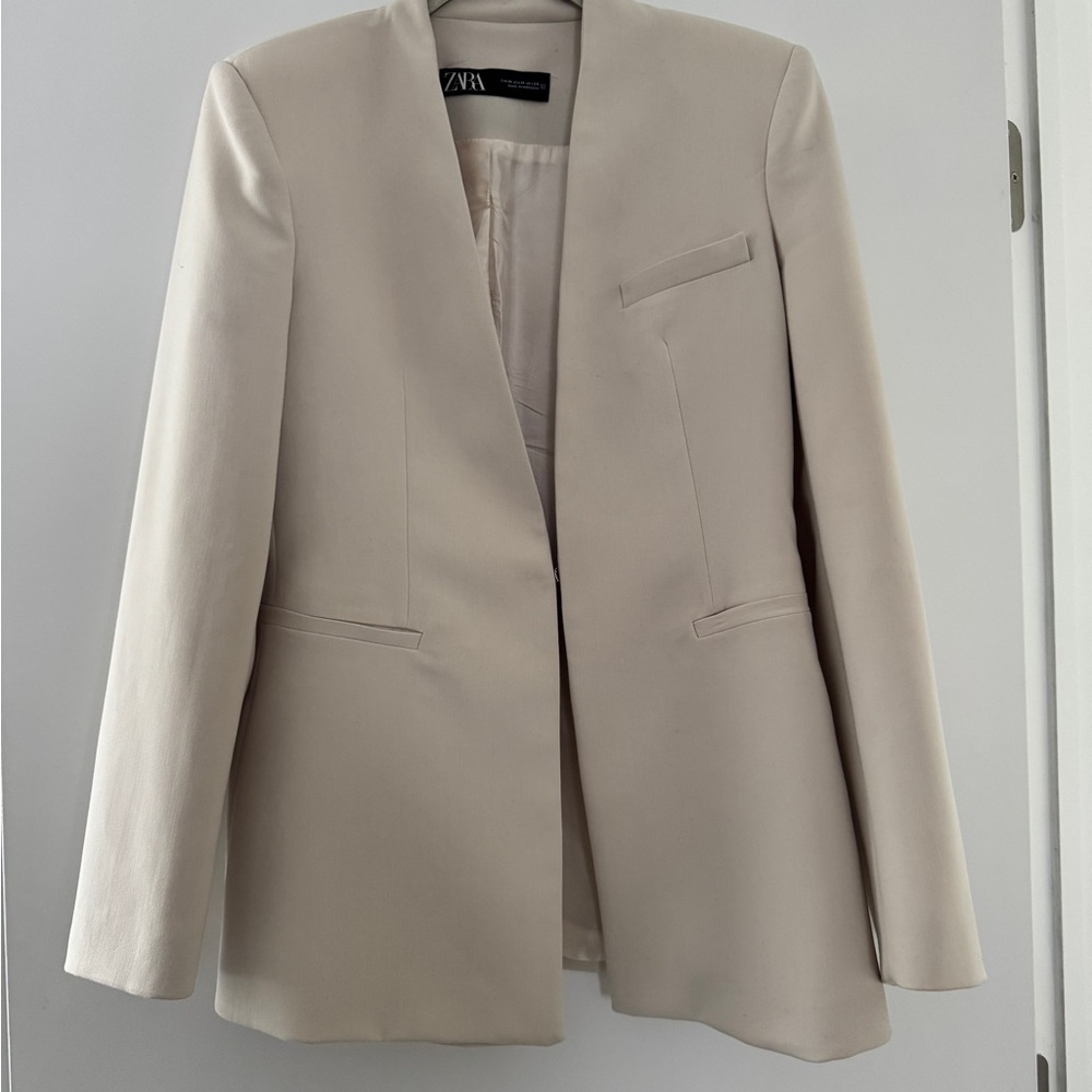 Zara Beige Women's Suit Jacket